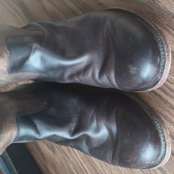 JB Dillon Boots Tooled Leather Knee High, Buckle, 12B - Picture 2 of 11